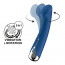 Вибратор с ротацией Satisfyer Spinning G-Spot 1 Blue, плоская площадка для стимуляции точки G - [Фото 1]