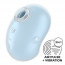 Вакуумный клиторальный стимулятор с вибрацией Satisfyer Cutie Ghost Blue - [Фото 1]