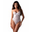 Боди Obsessive Alissium Teddy White, M/L, лиф с мягкой чашкой, высокие вырезы для ног - [Фото 1]