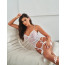Корсет Obsessive Alissium corset & thong, XS/S, гибкие косточки, открытая спина, стринги в комплекте - [Фото 3]