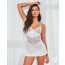 Пеньюар Obsessive Alissium chemise & thong, XS/S, кружевной лиф, стринги в комплекте - [Фото 3]