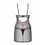Пеньюар Obsessive Novenes chemise & thong, XS/S, облегающий, прозрачный, со стрепами, стринги в комп - [Фото 5]