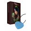 Мини-вибратор «Сердечко» FairyGasm PleasureStone blue, 9 режимов, на шнурке - [Фото 1]