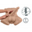 Торс с фаллоимитатором на присоске SilexD Apollo L Male Torso Caramel - [Фото 6]