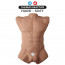 Торс с фаллоимитатором на присоске SilexD Apollo L Male Torso Caramel - [Фото 2]