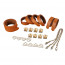 Набор из 8 ремней для связывания LOCKINK 8-Bondage-Straps Restraint Set - Brown - [Фото 3]