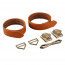 Наручники LOCKINK Wristcuffs/Anklecuffs Brown Set - [Фото 4]