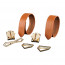 Наручники LOCKINK Wristcuffs/Anklecuffs Brown Set - [Фото 3]