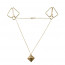 Зажимы для сосков с тяжелой подвеской LOCKINK Nipple Clamps with Heavy Pendant - Golden - [Фото 1]