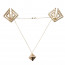 Зажимы для сосков с тяжелой подвеской LOCKINK Adjustable Nipple Clamps with Heavy Pendant - Golden - [Фото 1]