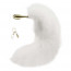 Металлическая анальная пробка Лисий хвост LOCKINK SEVANDA White Fox-Tail Anal Rose-shape Plug - [Фото 4]