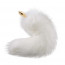 Металлическая анальная пробка Лисий хвост LOCKINK SEVANDA White Fox-Tail Anal Rose-shape Plug - [Фото 3]