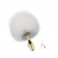 Металлическая анальная пробка Кроличий хвост LOCKINK SEVANDA White Bunny-Tail Anal Pear-shape Plug - [Фото 1]