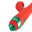 Вибратор-кролик с флоггером LOCKINK SEVANDA Whip Vibrating Massage Wand - Red & Green - [Фото 2]
