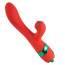 Вибратор-кролик с флоггером LOCKINK SEVANDA Whip Vibrating Massage Wand - Red & Green - [Фото 6]