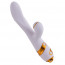 Вибратор-кролик с флоггером LOCKINK SEVANDA Whip Vibrating Massage Wand - White & Golden - [Фото 2]