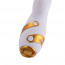 Вибратор-кролик с флоггером LOCKINK SEVANDA Whip Vibrating Massage Wand - White & Golden - [Фото 5]