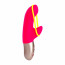 Мини вибратор-кролик со стимулирующей лентой Fun Factory AMORINO pink/neon yellow, лента съемная - [Фото 3]