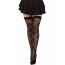Чулки Leg Avenue Wild rose net thigh highs One Size - [Фото 4]