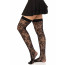Чулки Leg Avenue Wild rose net thigh highs One Size - [Фото 3]