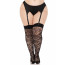 Чулки Leg Avenue Wild rose net thigh highs 1X/2X - [Фото 1]