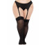 Чулки Leg Avenue Lace top opaque thigh highs Black 1X/2X - [Фото 3]