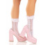 Носочки ажурные с рюшами Leg Avenue Mini Bow Lace Anklet White - [Фото 2]