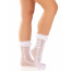 Носочки ажурные с рюшами Leg Avenue Mini Bow Lace Anklet White - [Фото 1]