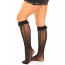 Носочки ажурные с рюшами Leg Avenue Sweetheart Ruffle Cuff Knee Highs Black, высокие - [Фото 1]