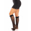 Носочки ажурные с рюшами Leg Avenue Sweetheart Ruffle Cuff Knee Highs Black, высокие - [Фото 5]