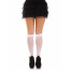 Носочки ажурные с рюшами Leg Avenue Sweetheart Ruffle Cuff Knee Highs White, высокие - [Фото 6]