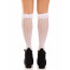 Носочки ажурные с рюшами Leg Avenue Sweetheart Ruffle Cuff Knee Highs White, высокие - [Фото 4]