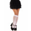 Носочки ажурные с рюшами Leg Avenue Sweetheart Ruffle Cuff Knee Highs White, высокие - [Фото 5]