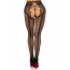 Чулки Leg Avenue Crotchless Net Tights with Heart Backseam Black One Size - [Фото 6]