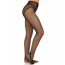 Чулки Leg Avenue Crotchless Net Tights with Heart Backseam Black One Size - [Фото 1]