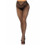 Чулки Leg Avenue Crotchless Net Tights with Heart Backseam Black One Size - [Фото 2]