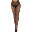 Чулки Leg Avenue Crotchless Net Tights with Heart Backseam Black One Size - [Фото 5]