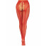 Чулки Leg Avenue Crotchless Net Tights with Heart Backseam Red One Size - [Фото 3]