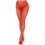 Чулки Leg Avenue Crotchless Net Tights with Heart Backseam Red One Size - [Фото 2]