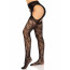 Чулки Leg Avenue Eyelet lace suspender hose Black One Size - [Фото 2]
