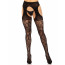 Чулки Leg Avenue Eyelet lace suspender hose Black One Size - [Фото 4]