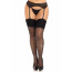Чулки Leg Avenue Wide Top Rhinestone Sheer Stockings Black One Size - [Фото 1]