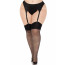 Чулки Leg Avenue Wide Top Rhinestone Sheer Stockings Black 1X/2X - [Фото 1]