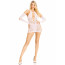 Мини-платье Leg Avenue Mini dress and matching gloves White One Size - [Фото 4]