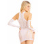 Мини-платье Leg Avenue Mini dress and matching gloves White One Size - [Фото 3]