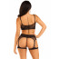 Комплект Leg Avenue Top and garter harness Black One Size - [Фото 3]