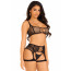 Комплект Leg Avenue Top and garter harness Black One Size - [Фото 1]