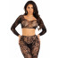 Комплект Leg Avenue Crop top & footless tights Black One Size - [Фото 3]
