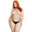 Бодистокинг Leg Avenue Racer neck bodystocking Black Queen Size - [Фото 1]