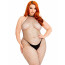 Бодистокинг Leg Avenue Racer neck bodystocking Black Queen Size - [Фото 3]